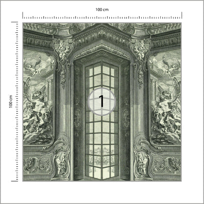 Fototapeta Kwadratowa Wytworny Salon 100 × 100 cm – podgląd