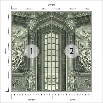 Fototapeta Kwadratowa Wytworny Salon 200 × 200 cm – podgląd