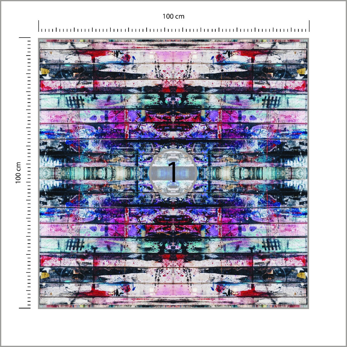 Fototapeta Kwadratowa Miejski Kalejdoskop 100 × 100 cm – podgląd