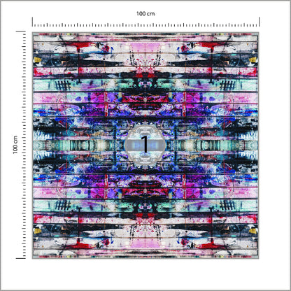 Fototapeta Kwadratowa Miejski Kalejdoskop 100 × 100 cm – podgląd