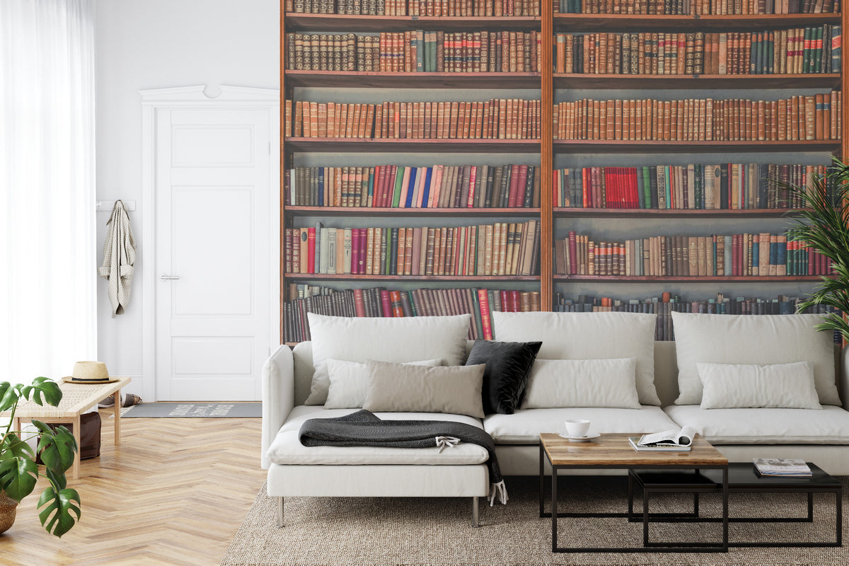 Fototapeta Kwadratowa Moja Biblioteka Autorstwa Mirosława – aranżacja wnętrza