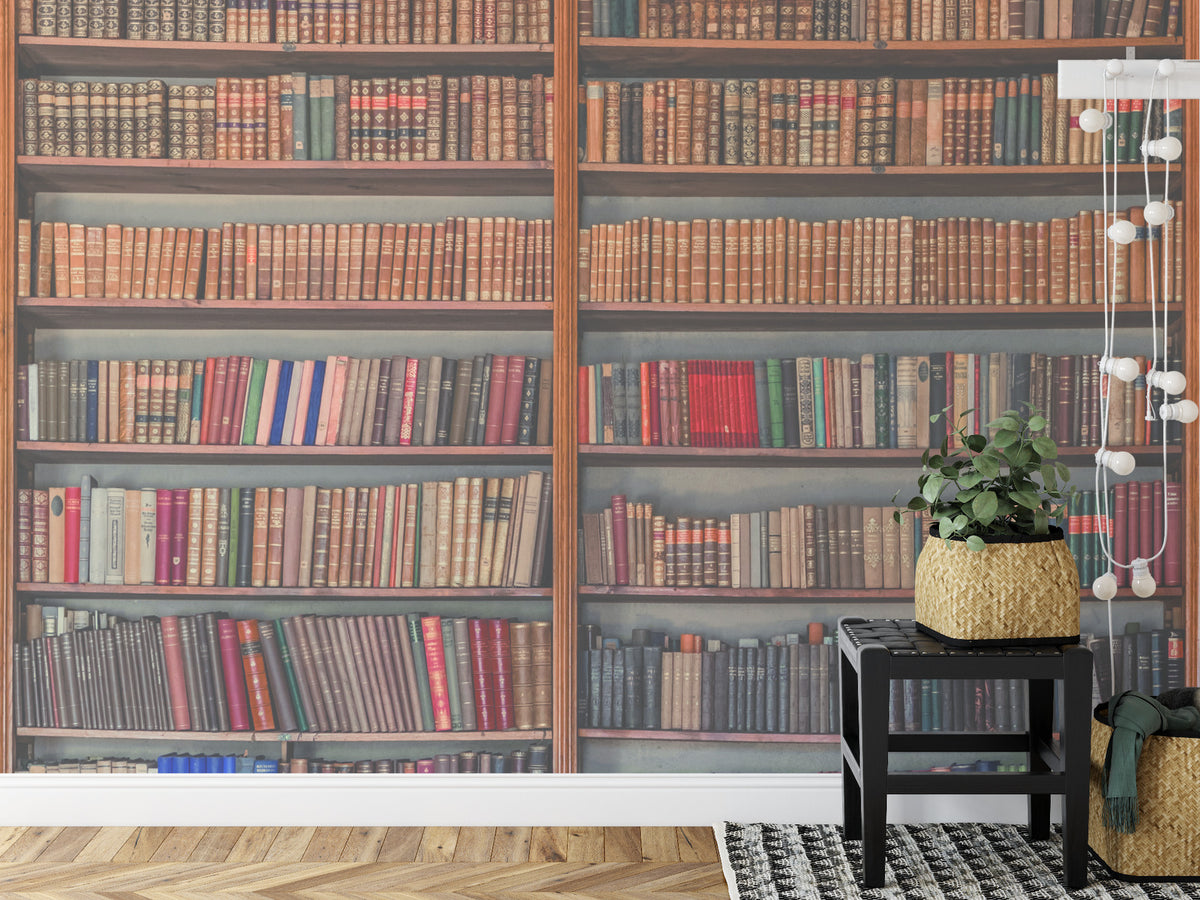 Fototapeta Kwadratowa Moja Biblioteka Autorstwa Mirosława – aranżacja wnętrza
