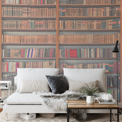 Fototapeta Kwadratowa Moja Biblioteka Autorstwa Mirosława – aranżacja wnętrza