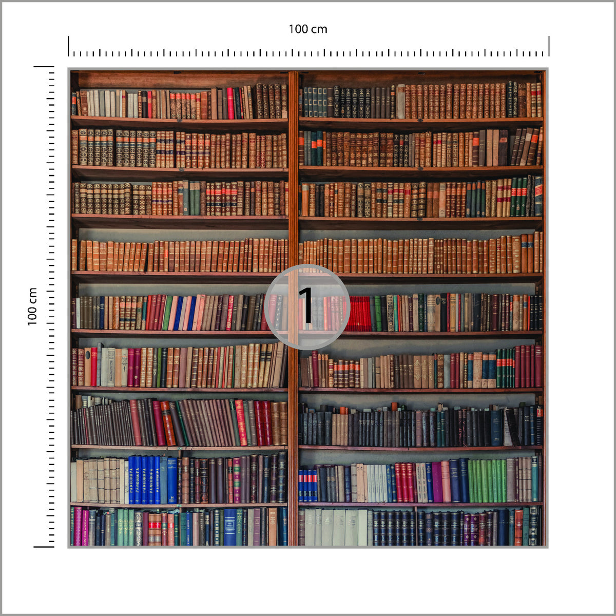 Fototapeta Kwadratowa Moja Biblioteka Autorstwa Mirosława 100 × 100 cm – podgląd