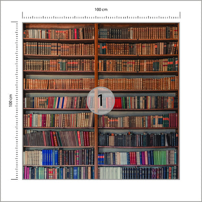 Fototapeta Kwadratowa Moja Biblioteka Autorstwa Mirosława 100 × 100 cm – podgląd