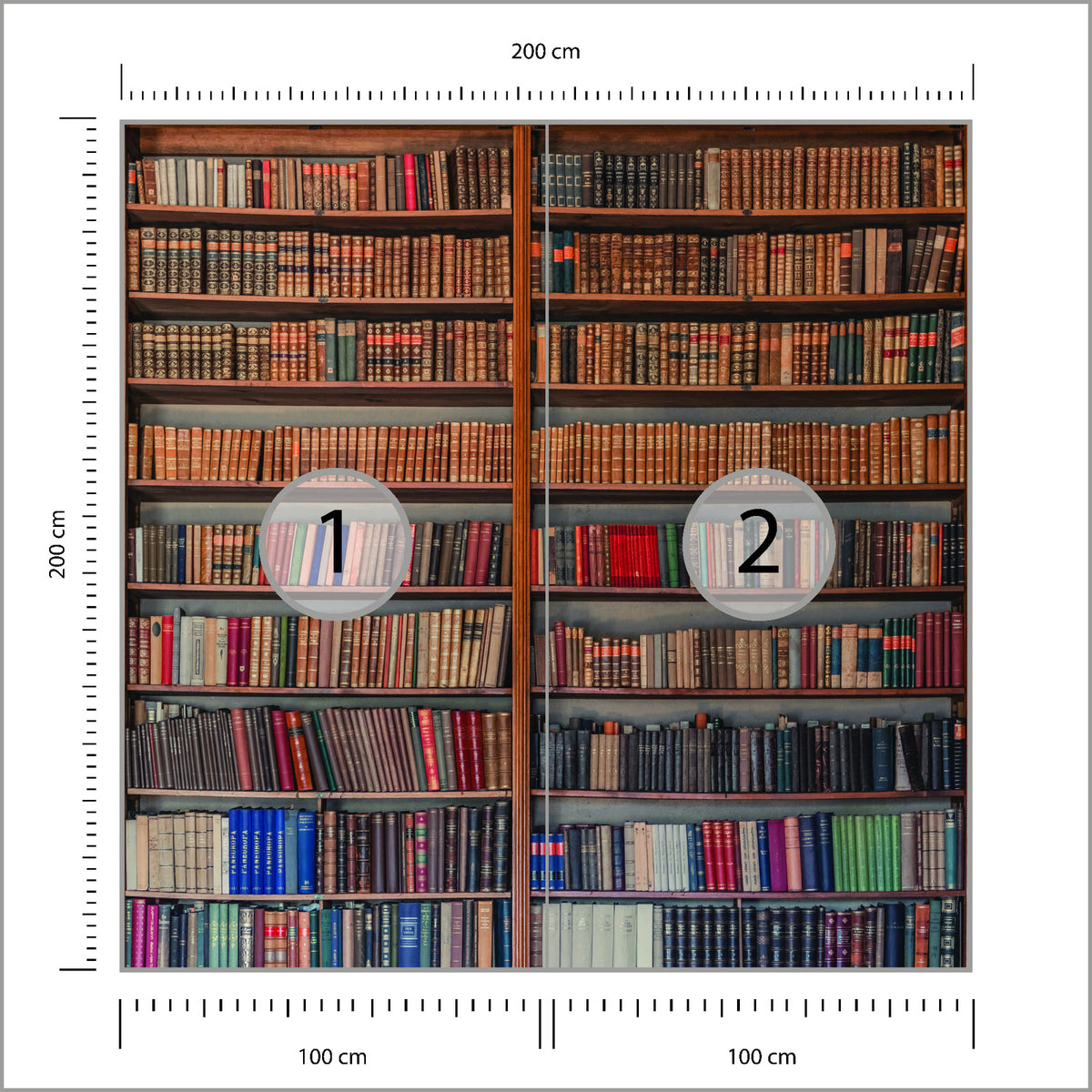 Fototapeta Kwadratowa Moja Biblioteka Autorstwa Mirosława 200 × 200 cm – podgląd