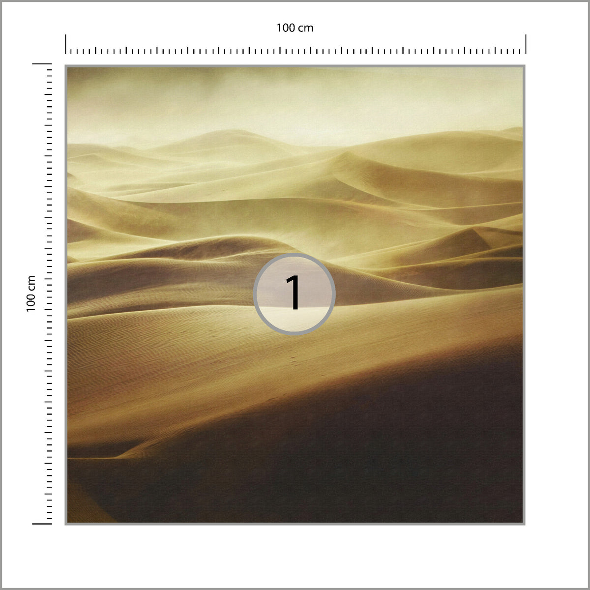 Fototapeta Kwadratowa Samotność- Mirko Vecernik 100 × 100 cm – podgląd
