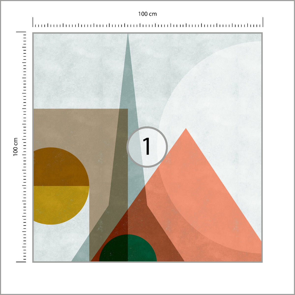 Fototapeta Kwadratowa Blox Paryż 100 × 100 cm – podgląd
