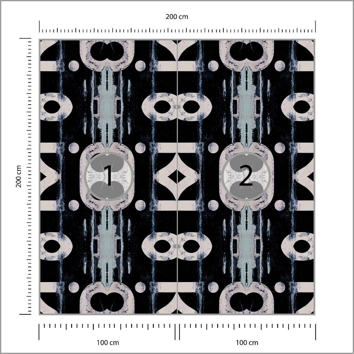 Fototapeta Kwadratowa Przemysł W Kolorze Niebieskim 200 × 200 cm – podgląd
