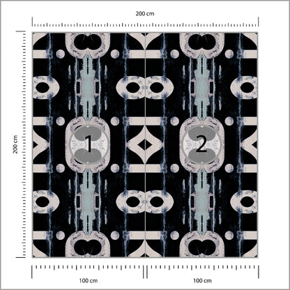Fototapeta Kwadratowa Przemysł W Kolorze Niebieskim 200 × 200 cm – podgląd