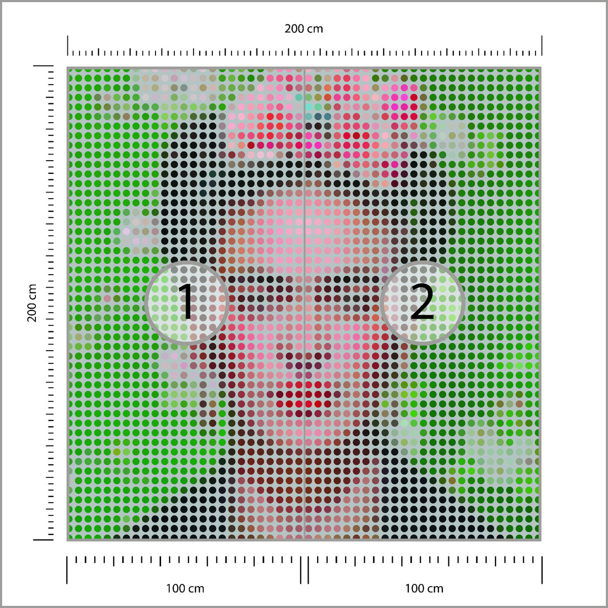 Fototapeta Kwadratowa Ikona Frida 200 × 200 cm – podgląd