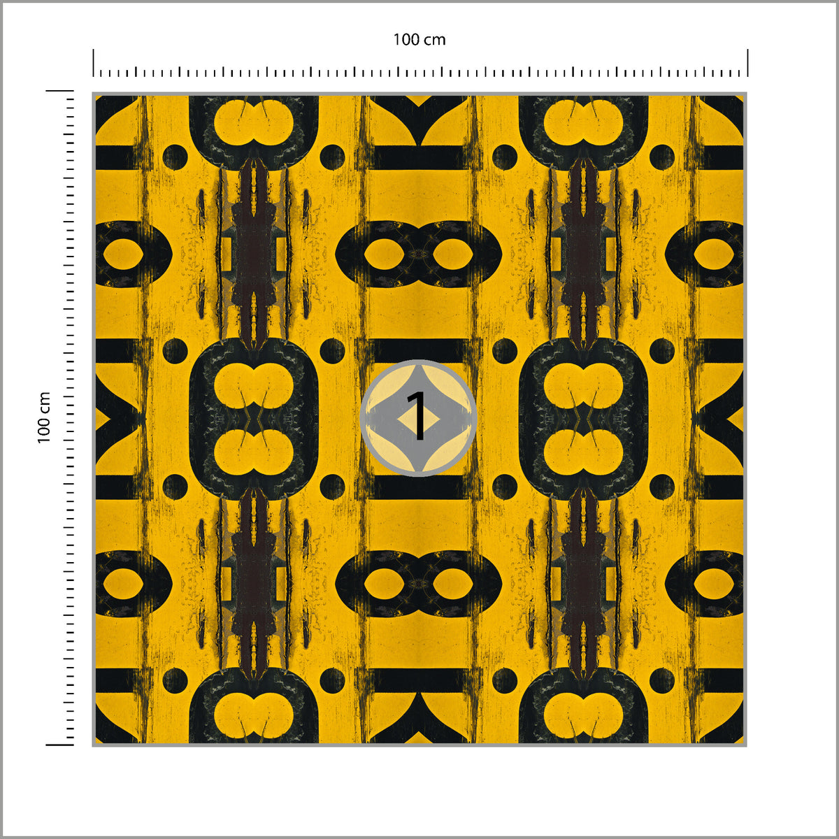 Fototapeta Kwadratowa Przemysł W Kolorze Żółtym 100 × 100 cm – podgląd