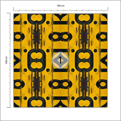 Fototapeta Kwadratowa Przemysł W Kolorze Żółtym 100 × 100 cm – podgląd