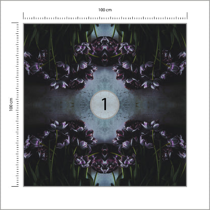 Fototapeta Kwadratowa Czarny Tulipan 100 × 100 cm – podgląd