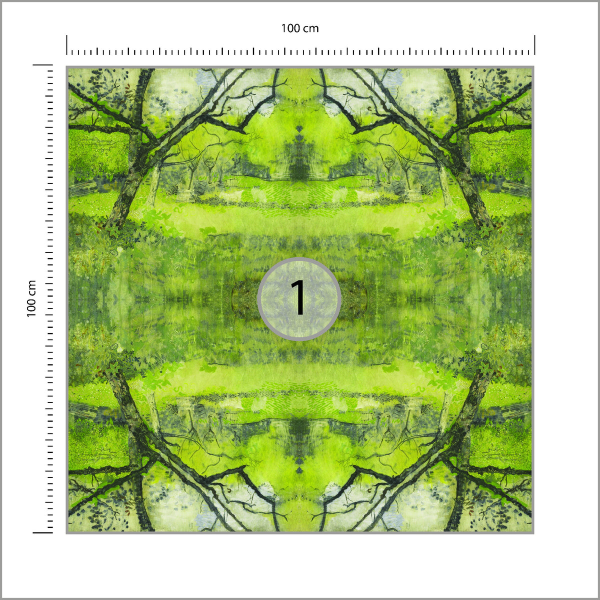 Fototapeta Kwadratowa Sad 100 × 100 cm – podgląd