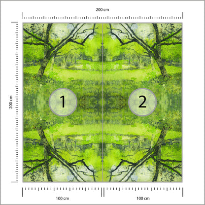Fototapeta Kwadratowa Sad 200 × 200 cm – podgląd