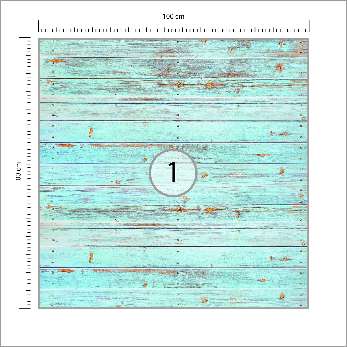 Fototapeta Kwadratowa Deski Linii Brzegowej 100 × 100 cm – podgląd