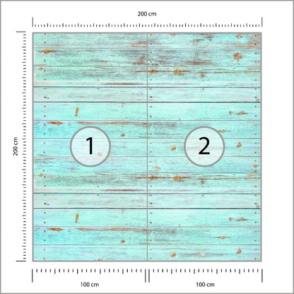 Fototapeta Kwadratowa Deski Linii Brzegowej 200 × 200 cm – podgląd