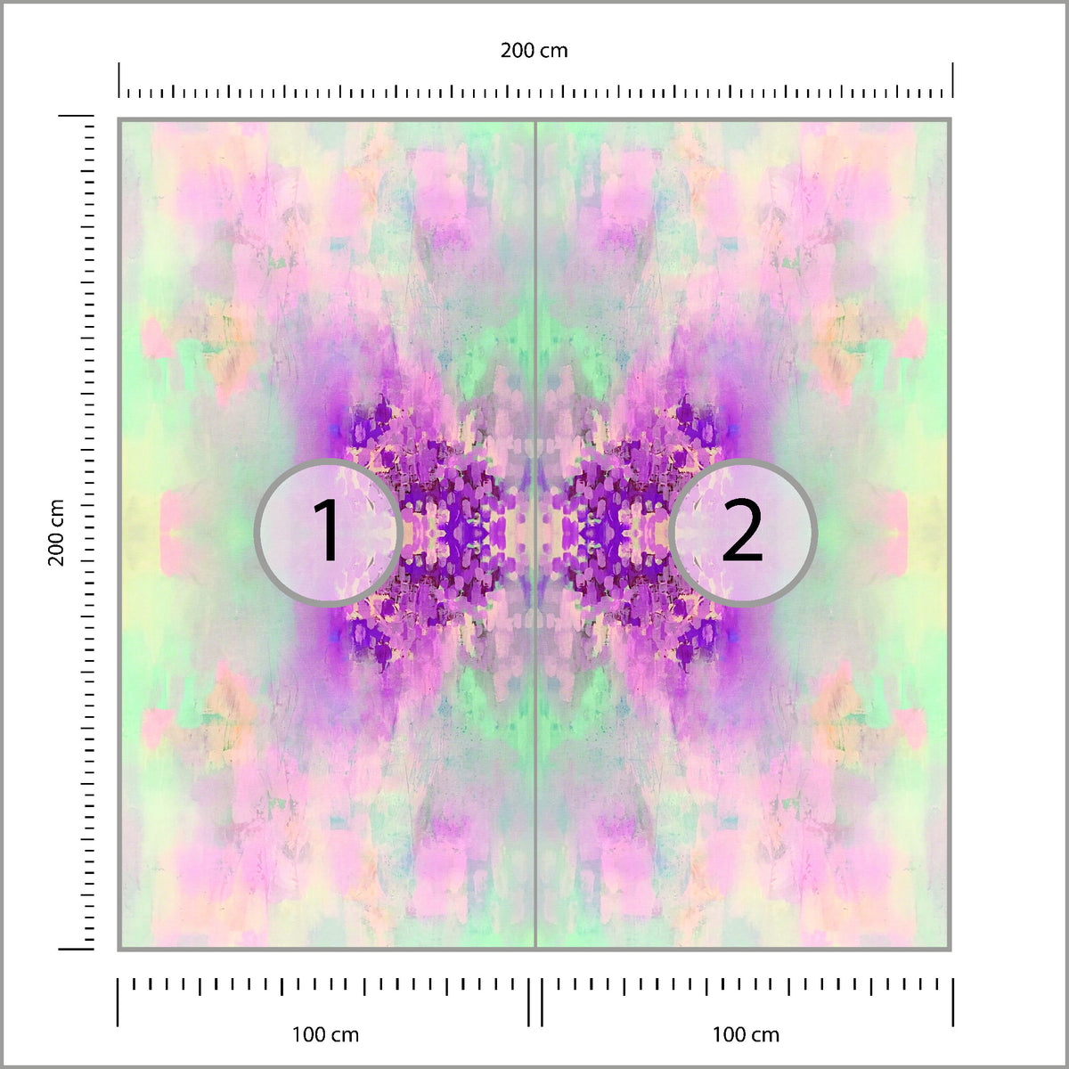 Fototapeta Kwadratowa Motyl 200 × 200 cm – podgląd