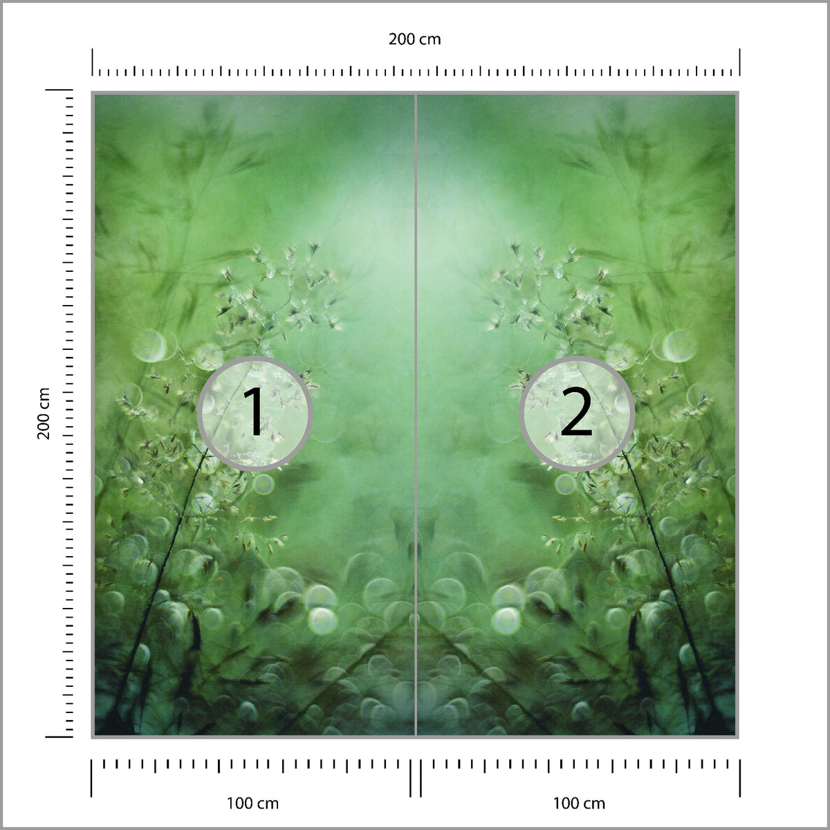 Fototapeta Kwadratowa Trawy Autorstwa Nel Talen 200 × 200 cm – podgląd