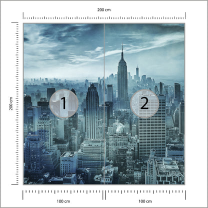 Fototapeta Kwadratowa Hazy Gotham Autorstwa Stefena Schilbe 200 × 200 cm – podgląd