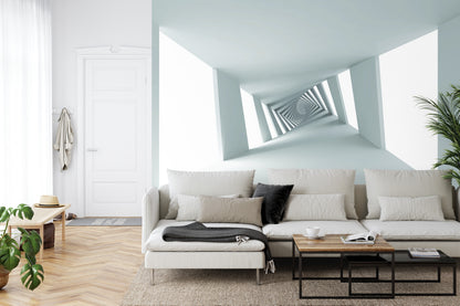 Fototapeta 3D Biały Minimalistyczny Korytarz – aranżacja wnętrza