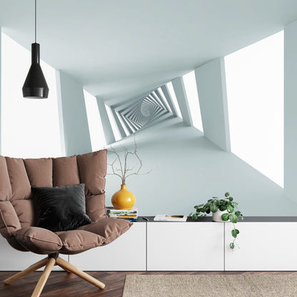 Fototapeta 3D Biały Minimalistyczny Korytarz – aranżacja wnętrza
