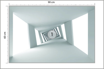 Fototapeta 3D Biały Minimalistyczny Korytarz 90 × 60 cm – podgląd kadru