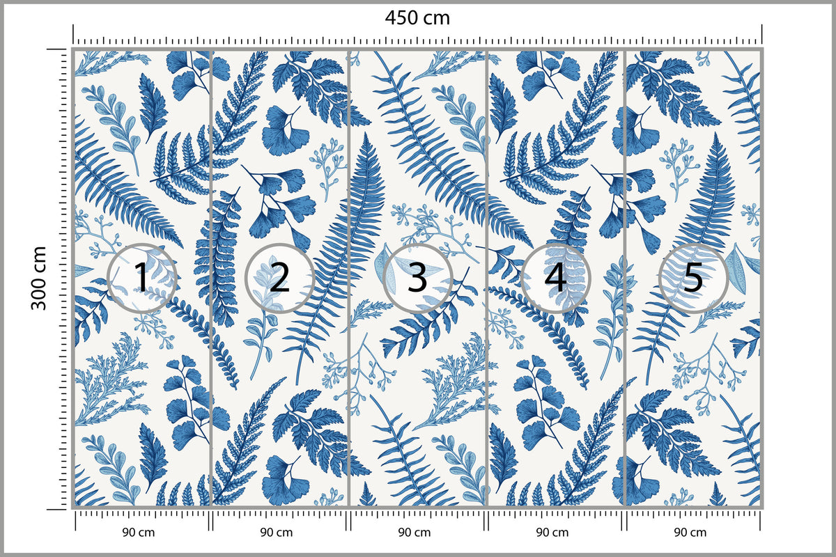 Fototapeta Liście Paproci 450 × 300 cm – podgląd kadru