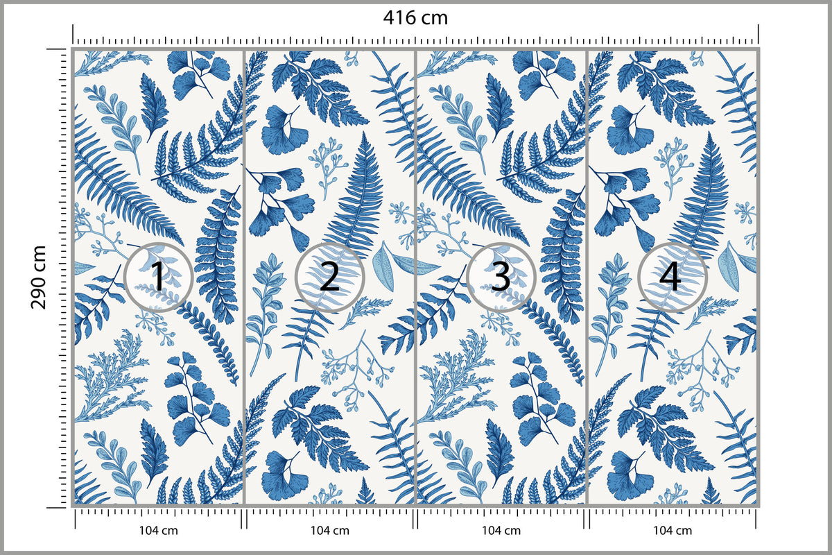 Fototapeta Liście Paproci 416 × 290 cm – podgląd kadru