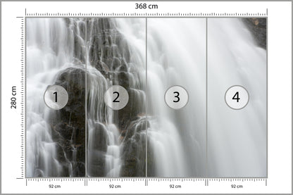 Fototapeta Wodospad Skały 368 × 280 cm – podgląd kadru