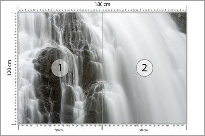 Fototapeta Wodospad Skały 180 × 120 cm – podgląd kadru