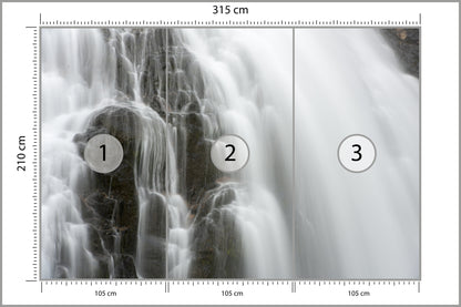 Fototapeta Wodospad Skały 315 × 210 cm – podgląd kadru