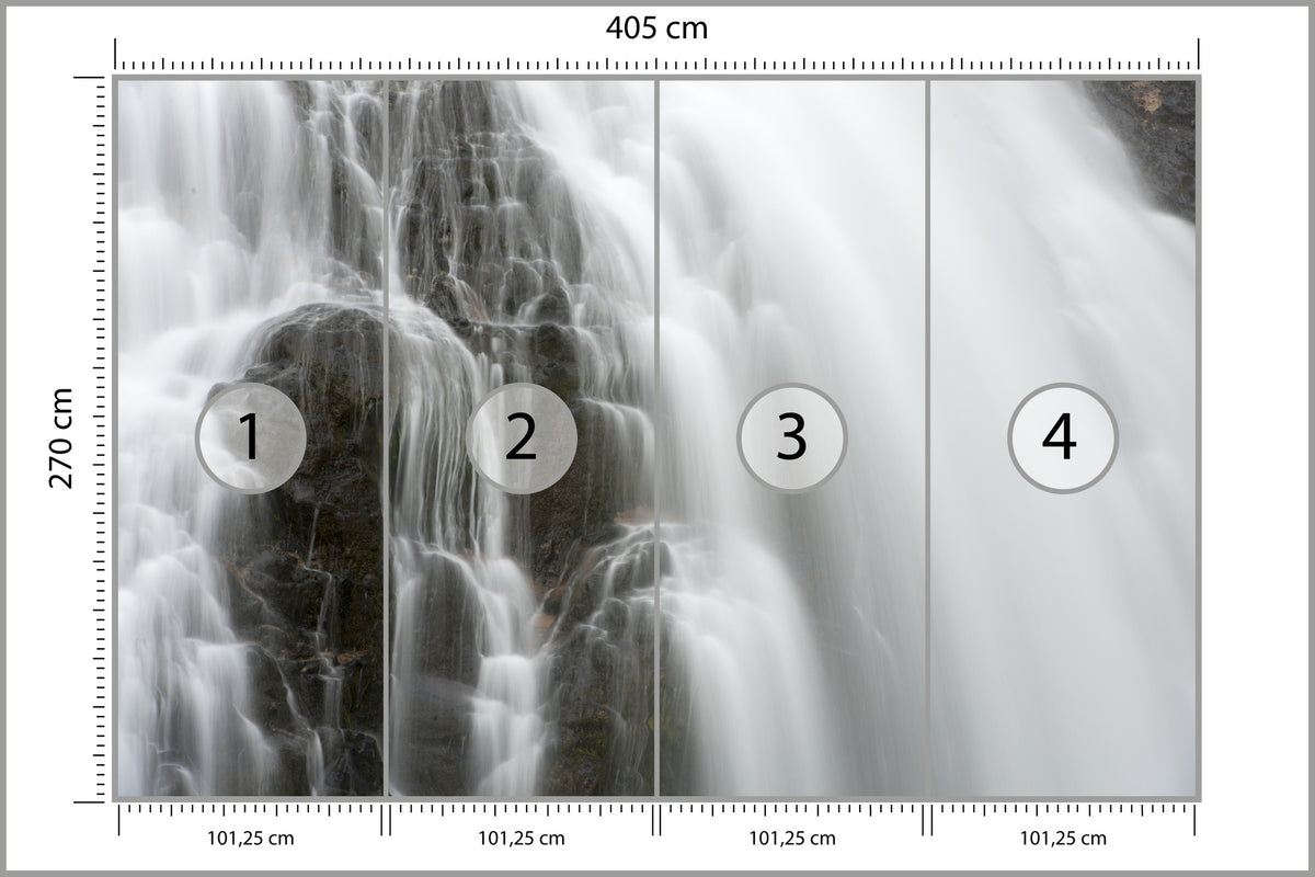 Fototapeta Wodospad Skały 405 × 270 cm – podgląd kadru