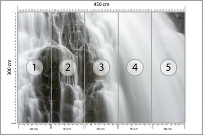 Fototapeta Wodospad Skały 450 × 300 cm – podgląd kadru