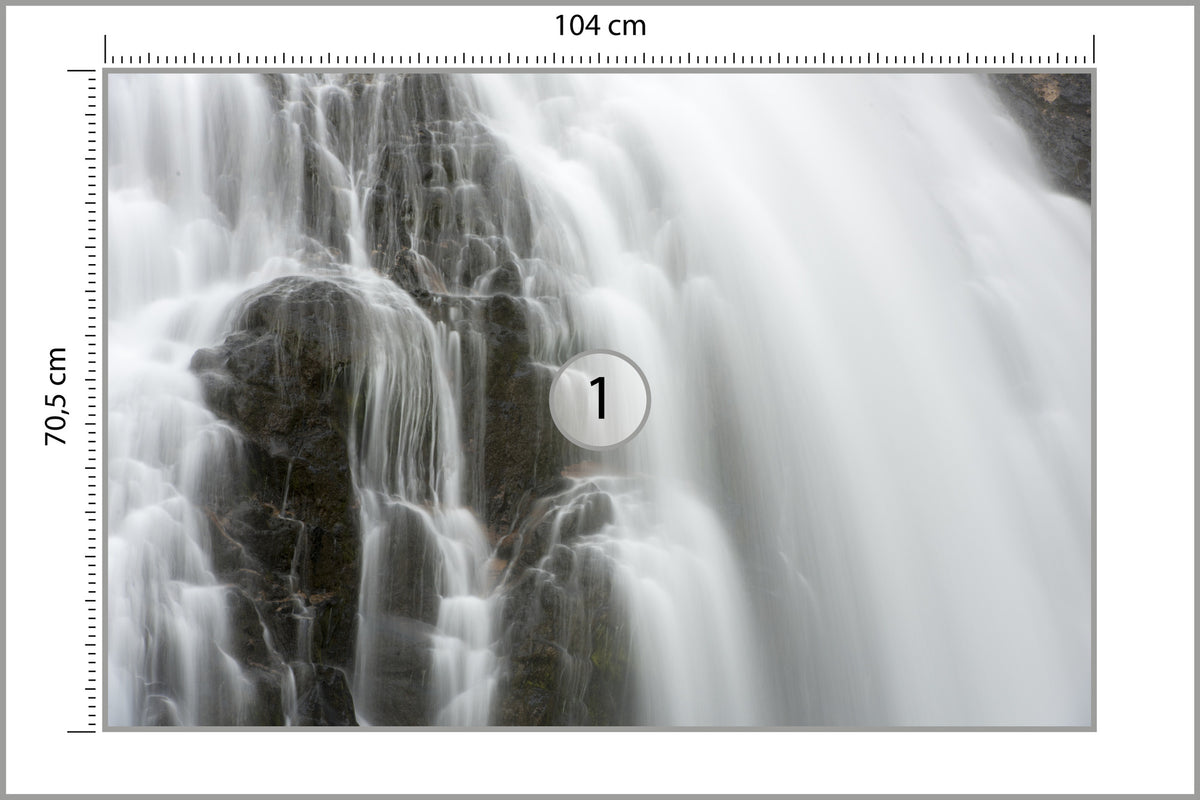 Fototapeta Wodospad Skały 104 × 70,5 cm – podgląd kadru