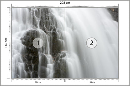 Fototapeta Wodospad Skały 208 × 146 cm – podgląd kadru