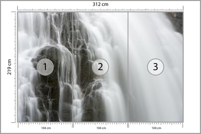 Fototapeta Wodospad Skały 312 × 219 cm – podgląd kadru