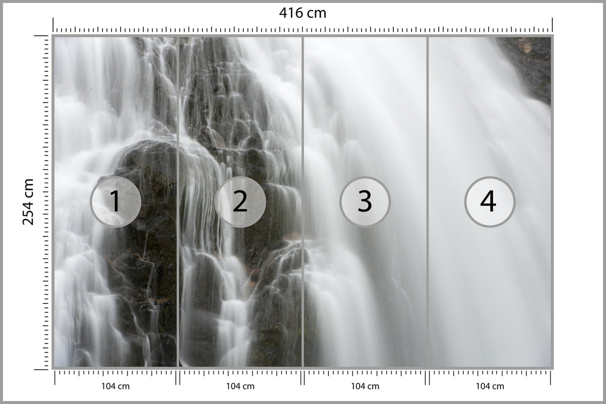 Fototapeta Wodospad Skały 416 × 254 cm – podgląd kadru