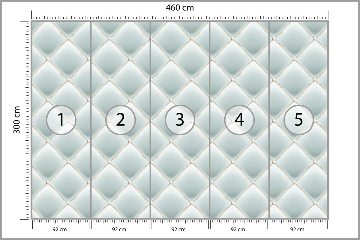 Fototapeta Pikowana Błękitna 460 × 300 cm – podgląd kadru