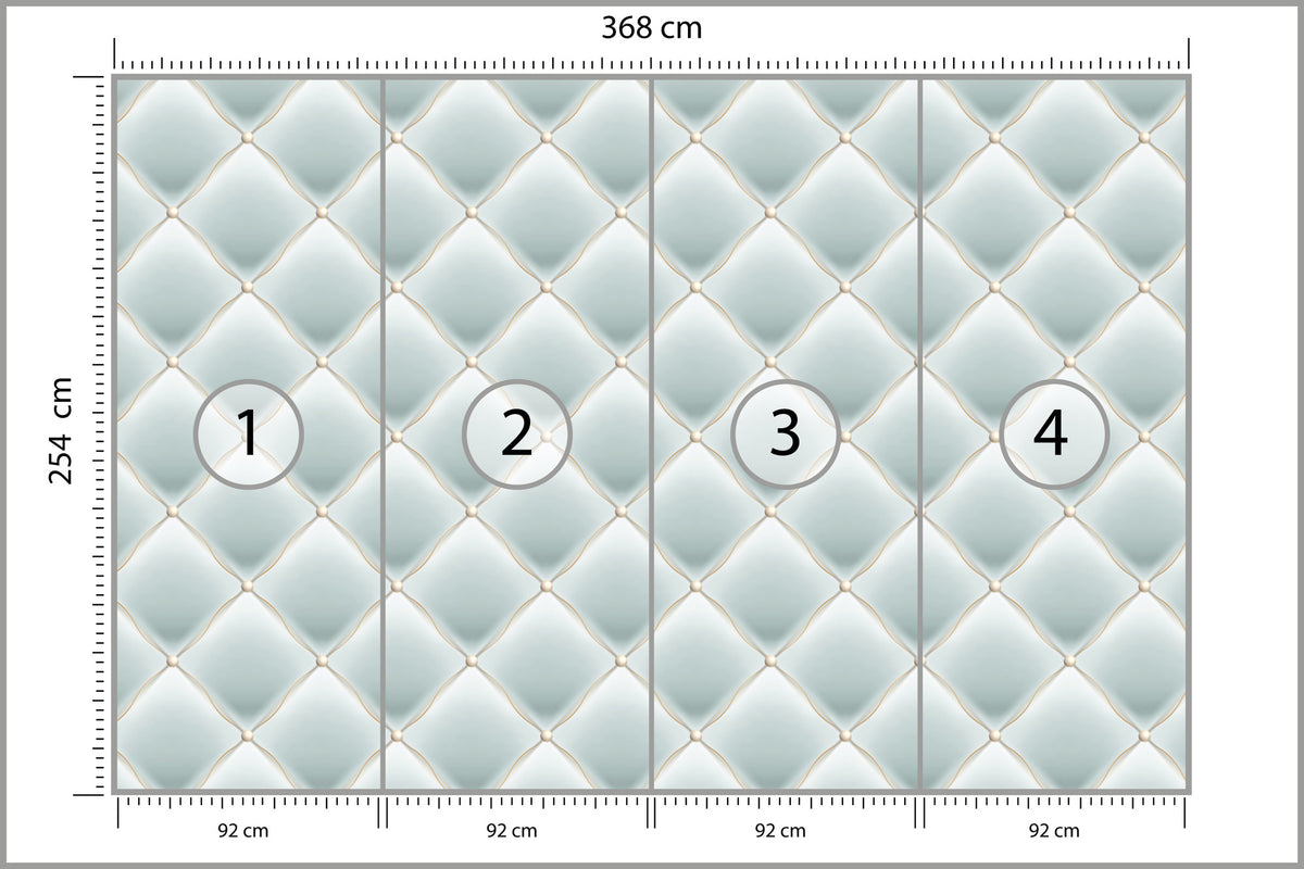 Fototapeta Pikowana Błękitna 368 × 254 cm – podgląd kadru