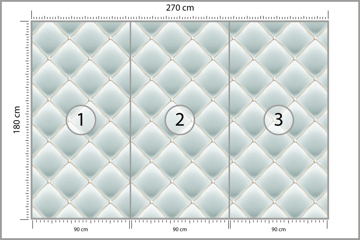 Fototapeta Pikowana Błękitna 270 × 180 cm – podgląd kadru