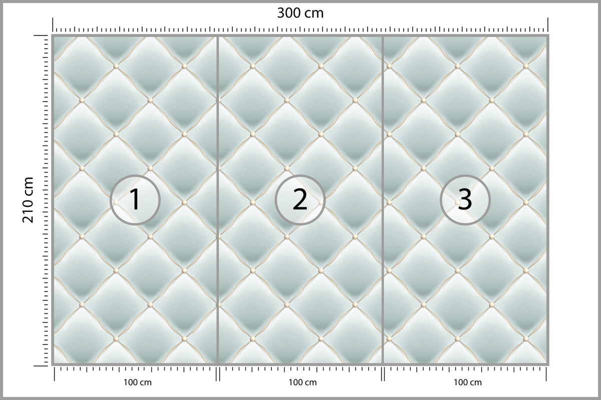 Fototapeta Pikowana Błękitna 300 × 210 cm – podgląd kadru