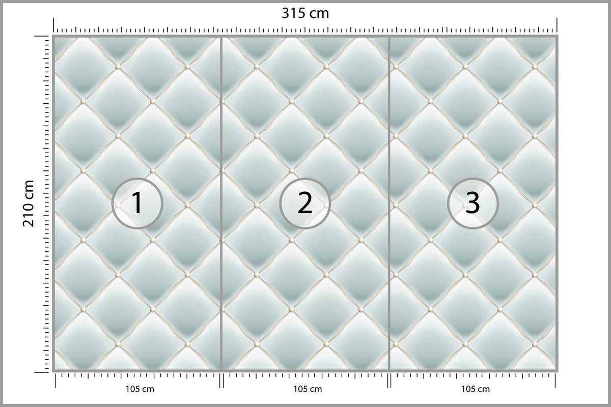 Fototapeta Pikowana Błękitna 315 × 210 cm – podgląd kadru