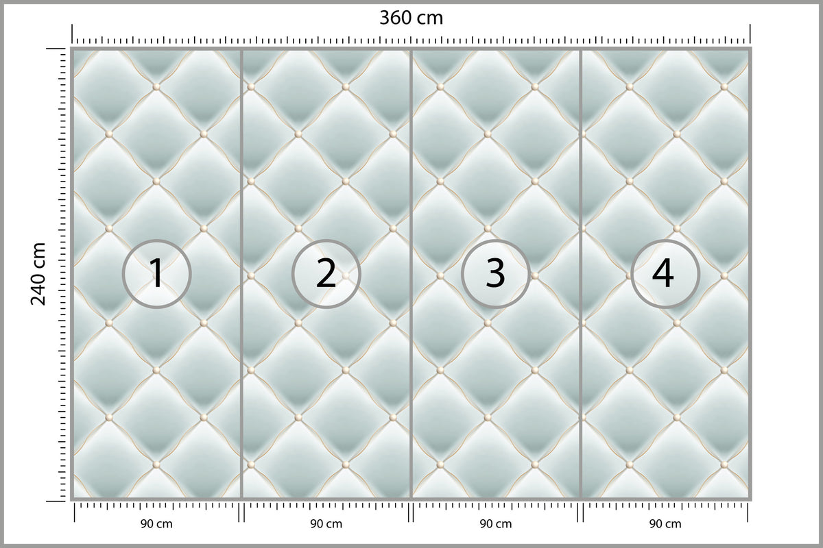 Fototapeta Pikowana Błękitna 360 × 240 cm – podgląd kadru