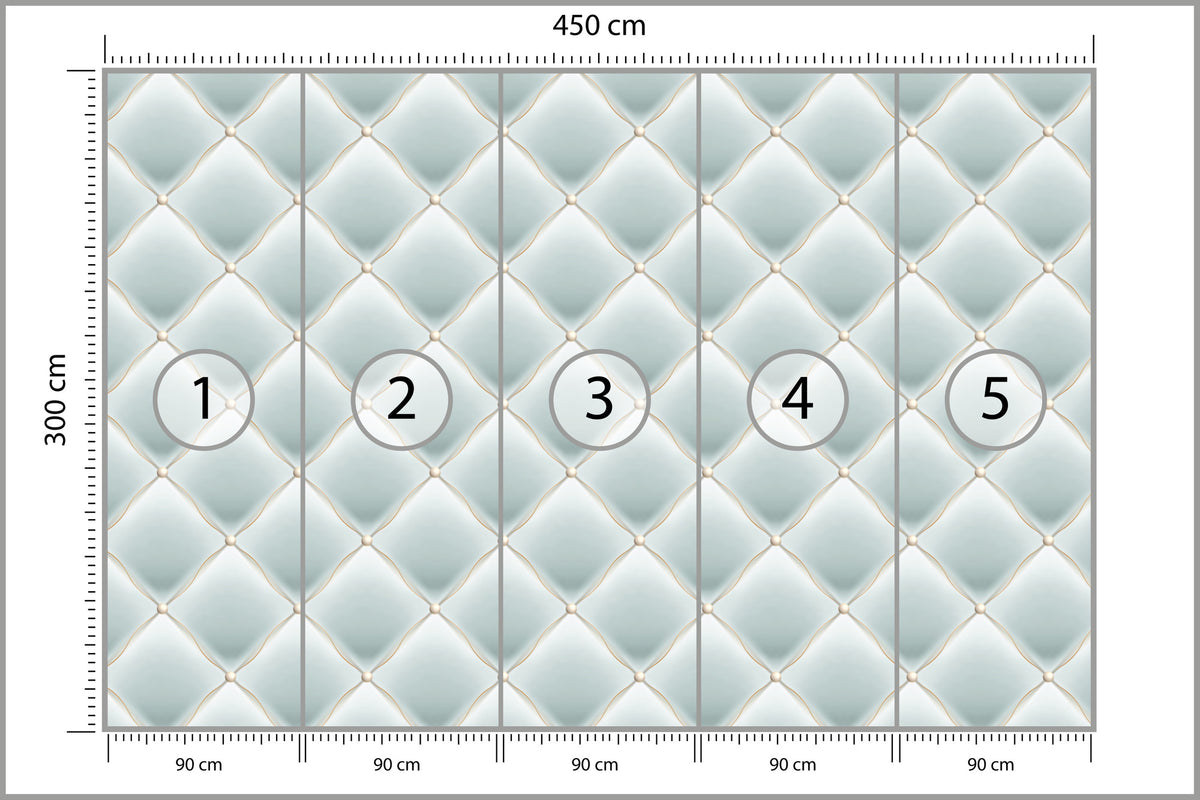 Fototapeta Pikowana Błękitna 450 × 300 cm – podgląd kadru