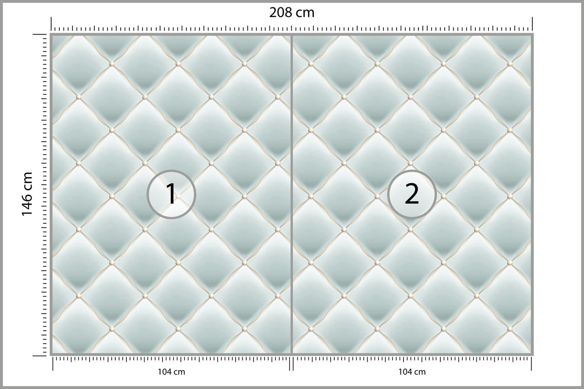 Fototapeta Pikowana Błękitna 208 × 146 cm – podgląd kadru