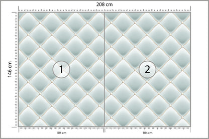 Fototapeta Pikowana Błękitna 208 × 146 cm – podgląd kadru