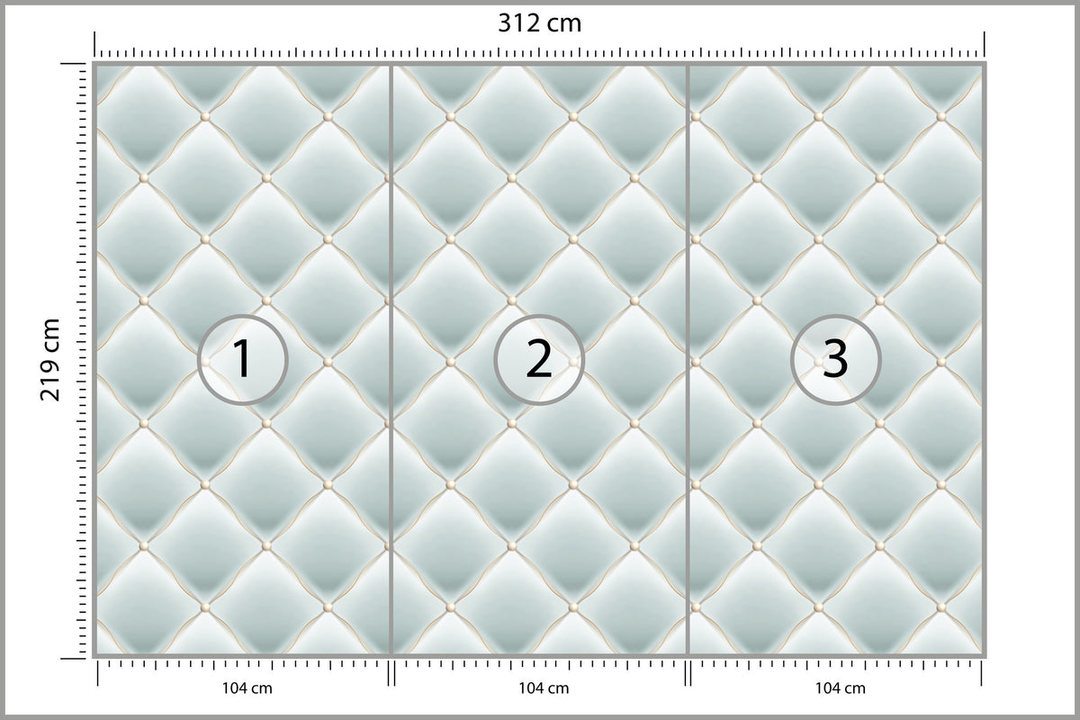 Fototapeta Pikowana Błękitna 312 × 219 cm – podgląd kadru