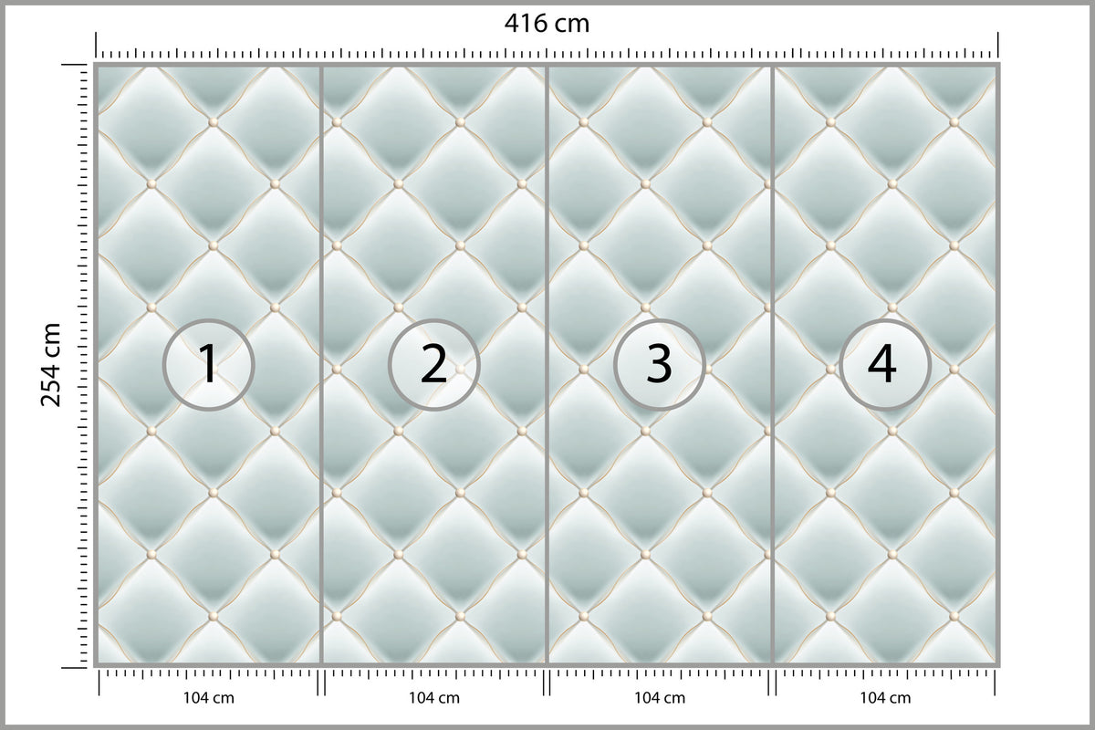 Fototapeta Pikowana Błękitna 416 × 254 cm – podgląd kadru